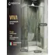 Душевой уголок Doccia GLASS100y/GL/5CHMT угол 100x100см хромированный профиль эффект стекла прозрачный
