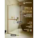 Душевая перегородка Doccia GLASS790/GLHOLD/3GOLD 79x195см золото профиль