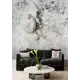 Фотообои флизелиновые Dekor vinil Крупный абстрактный цветок на сером фоне 200x270 см 9061_dv