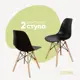 Комплект кухонных стульев 2 шт Derstuhl Wood 45x82x45 см полипропилен цвет черный