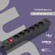 Сетевой фильтр Buro 992310 6 розеток с заземлением 1.8 м 2200 Вт цвет черный
