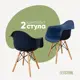 Комплект кухонных стульев 2 шт Derstuhl 330 wood 43x82x60 см полипропилен цвет темно-синий