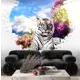 Фотообои флизелиновые Dekor vinil 3d Тигр с цветами 300x270 см 9232_dv