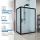 Душевой уголок Gutewetter 4073807068 прямоугольник 95x90см черный профиль эффект стекла матовый