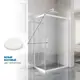 Душевой уголок Gutewetter 4192503959 прямоугольник 80x70см белый профиль эффект стекла прозрачный
