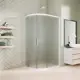 Душевой уголок Gutewetter 127811280 1/4 круга 115x100см белый профиль эффект стекла матовый
