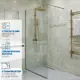 Душевая перегородка GWMPGL010 115x220 см цвет фурнитуры бронзовый, стекло безцветное закаленное 10 мм