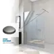 Душевая перегородка Gutewetter 391000380 71x191см серый профиль
