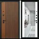 Входная дверь Labirintdoors Шторм 205x96см правый цвет белый софт/дуб кантри темный с зеркалом