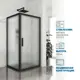 Душевой уголок Gutewetter GWMPKB019S 120x120x200 см цвет фурнитуры черный матовый, стекло матовое заколенное 6 мм