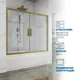 Шторка на ванну Gutewetter GWMPKB019P4 185x150 см цвет фурнитуры бронзовый стекло безцветное закаленное 6 мм