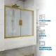 Ширма на ванну Gutewetter GWMPKB019P4 145x150 см 6 мм фурнитура бронзовая стекло матовое закаленное