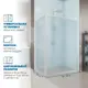 Душевой уголок Gutewetter 324465257 прямоугольник 110x170см белый профиль эффект стекла матовый