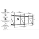 Стеллаж металлический Ironmebel 3 яруса 320x150x80 см нагрузка до 400 кг металл цвет серый