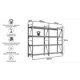 Стеллаж металлический Ironmebel 4 яруса 260x200x50 см нагрузка до 450 кг металл цвет серый