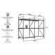 Стеллаж металлический Ironmebel 3 яруса 260x200x80 см нагрузка до 450 кг металл цвет серый