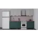 Кухня Лилия Аленушка 00-00240859 200x216x60 см ЛДСП цвет зелено-желтый