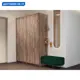 Шкаф распашной Мебельная компания е1 LCKS2_GL_2SH_M1_1600_KT 162x220x52.5 см крафт табачный ЛДСП