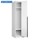 Шкаф распашной Мебельная компания е1 LCK_G_SH_M1_800_BT 81x220x52.5 см ЛДСП цвет белый снег