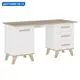 Письменный стол Кураж Вега Скандинавия 39145 140x72x60 см ЛДСП цвет белый, бежевый
