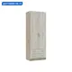 Шкаф распашной Стендмебель 80x220x50 см ЛДСП цвет дуб крафт серый / дуб крафт белый