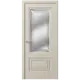 Дверь межкомнатная со стеклом Комфорт-2 90x220 см ПВХ цвет мокко с замком и петлями
