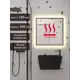 Зеркало для ванной Alias В раме для ванной qvr100100301b с подсветкой 100x100см