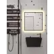 Зеркало для ванной Alias В раме для ванной qvr1001003b с подсветкой 100x100см