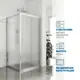 Душевой уголок Gutewetter 431483567 квадрат 95x95см серебро профиль эффект стекла матовый