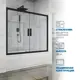 Ширма на ванну GuteWetter 4145369716 150см прямоугольная цвет черный