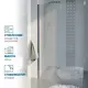 Душевая перегородка GWMPLD61N 55x200 см цвет фурнитуры хром блестящий, стекло безцветное закаленное 8 мм