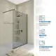 Душевая перегородка GWMPWA8STB 60x198 см цвет фурнитуры черный матовый, стекло безцветное закаленное 8 мм