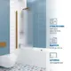 Ширма на ванну Gutewetter GWMPKB020P601N 76x141 см профиль бронзовый, стекло матовое закаленное 6 мм