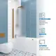 Ширма на ванну Gutewetter GWMPKB020P601 90x150 см 6 мм фурнитура бронзовая стекло матовое закаленное