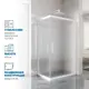 Душевой уголок Gutewetter 2426014909 прямоугольник 105x80см белый профиль эффект стекла матовый