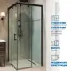 Душевой уголок Gutewetter GWMPSLRC864 95x75x200 см цвет фурнитуры черный матовый, стекло безцветное закаленное 8/6 мм