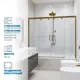 Шторка на ванну Gutewetter GWMPSLPR864 140x160 см цвет фурнитуры бронзовый, стекло безцветное закаленное 8/6 мм