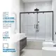 Шторка на ванну GUTEWETTER GWMPSLPR864 180x160 см цвет фурнитуры черный матовый, стекло бесцветное