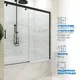 Шторка на ванну Gutewetter GWMPSLPR862 150x160 см цвет фурнитуры черный матовый, стекло безцветное закаленное 8/6 мм