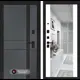 Входная дверь Labirintdoors Эволаб левый 205x88см цвет velluto oskuro/белый софт с зеркалом ФЛЗ-1