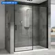 Душевая дверь Abber Komfort AG93150B 150 см цвет профиля черный стекло прозрачное