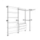 Комплект гардеробной системы Holl system 0-4 110x200x230 см цвет серый