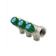 Коллектор распределительный Okseler oks00376 3/4"x1/2" евроконус 3 выхода латунь