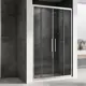 Душевая дверь Abber AG33180H 180см эффект стекла прозрачный раздвижной профиль хром