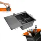Мойка для кухни Stein GL37851B-R/W02-114B/W405B 78x51 см глубина чаши 19 см нержавеющая сталь цвет графит