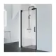 Душевая дверь Belbagno MARMI-B-1-90-C-NERO 90см эффект стекла прозрачный распашной