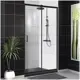 Душевая дверь Belbagno UNO-195-BF-1-130-C-NERO 130см эффект стекла прозрачный раздвижной профиль черный