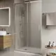 Душевая дверь Belbagno LUCE-BF-1-120-C-Cr 120см эффект стекла прозрачный раздвижной