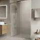 Душевая дверь Belbagno LUCE-BF-1-130-C-Cr 130см эффект стекла прозрачный раздвижной