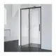 Душевая дверь Belbagno ACQUA-BF-1-130-C-NERO 130см эффект стекла прозрачный раздвижной